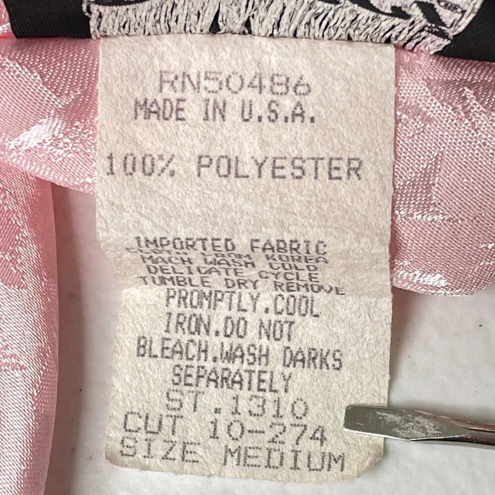 Vintage Sauci Pink Satin Camisole Tank Top Womens Med Floral Cowl Neck Coquette - Picture 4 of 9